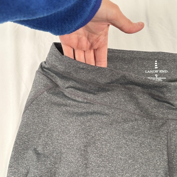 Lands End Pants Womens XL 18 Gray Cropped Capri Leggings Activewear Stretch - Picture 6 of 11